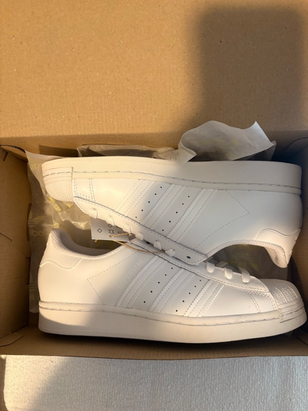 adidas Originals Men’s All-White Leather Sneakers